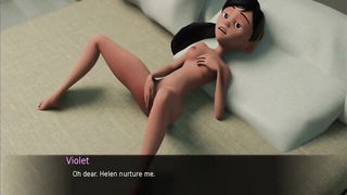 Violet Parr seduces Helen BDSM porn video