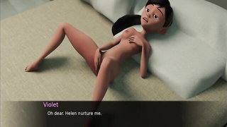 Violet Parr seduces Helen BDSM porn video