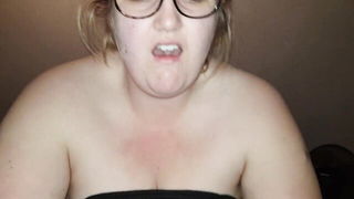 Chubby blonde nerd bondage orgasm fetish porn video