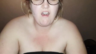 Chubby blonde nerd bondage orgasm fetish porn video
