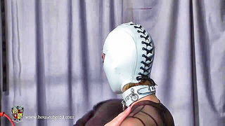 Latex hood bondage punishment BDSM style sex video