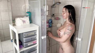 Cassandra Clasen wet goth shower fetish porn video