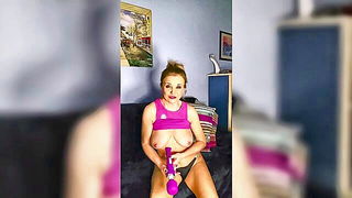 Misses Jenny pink vibrator solo BDSM porn video