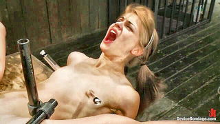 Isis Love punishes bound Sensi Pearl BDSM sex video