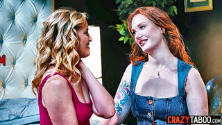 Blonde and redhead MILF lovers BDSM porn movie