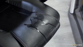 Angel gets spanked in office BDSM style sex video