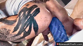 Yoshi Kawasaki rides giant dildo xxx video