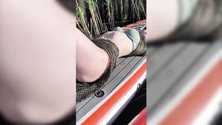 Summer Mulf tied feet supboard BDSM style sex video