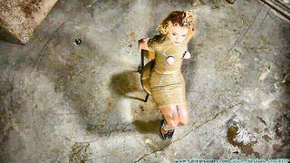 Diamondly mummified in gold dress porn video online