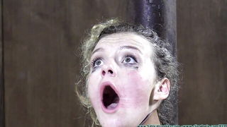 Diamondly gagged and pole-bound BDSM porn movie