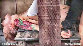 Watch Tattooed bondage babe facefucked hard BDSM porn