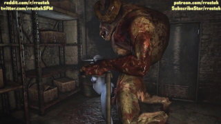 Liara and Female Shepard demon gangbang BDSM porn movie