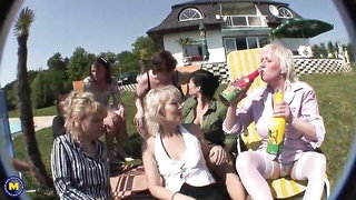 Lesbian BDSM gangbang featuring strap-on and humiliation BDSM style sex video