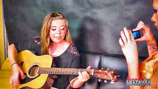 Annie Archer topless guitar tease kink sex video