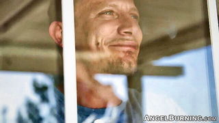Mr. Pete window tease blowjob kink sex video