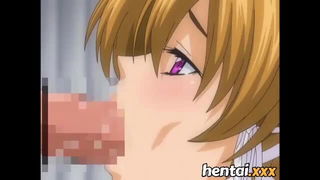 Blonde anime girl blowjob hentai hardcore BDSM movie