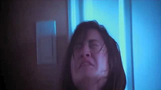 Brunette bondage hands on neck BDSM sex video